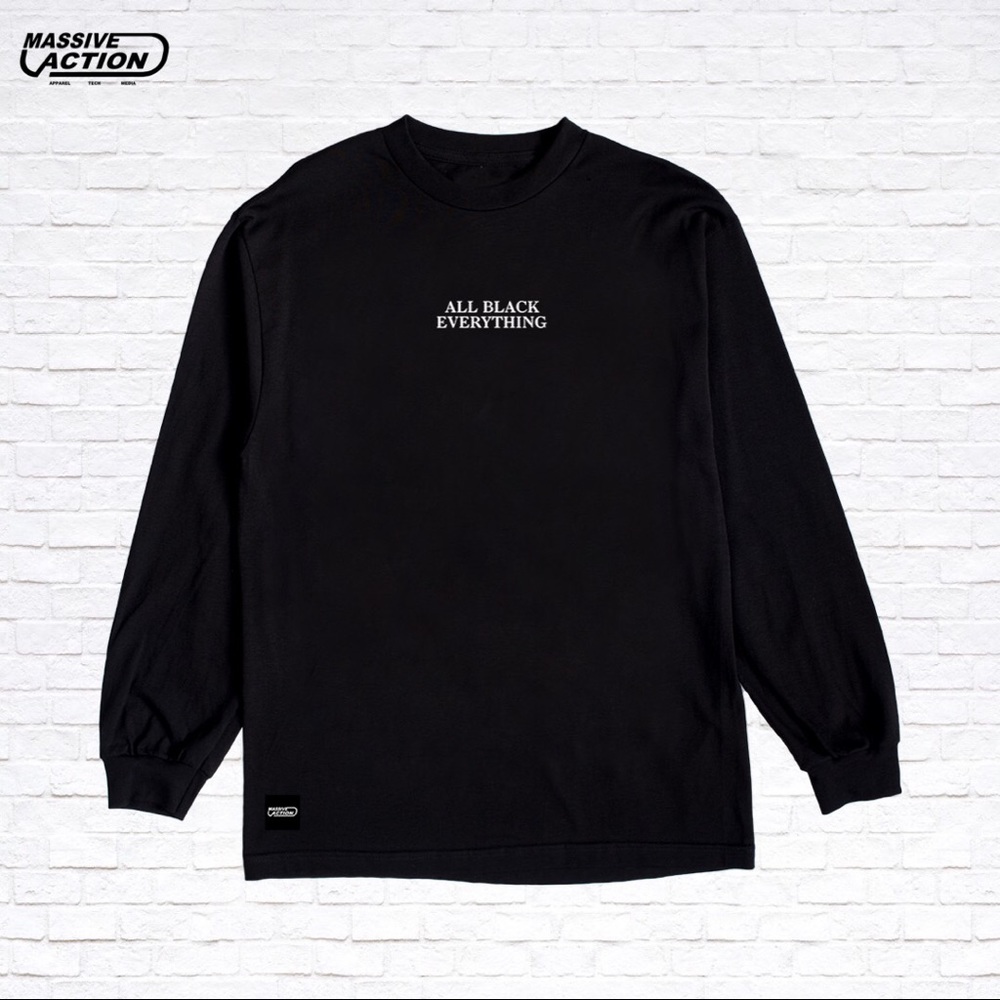 All Black Everything Connected LS Tee
